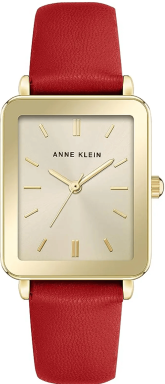 Часы Anne Klein Rectangular Leather 3702CHRD